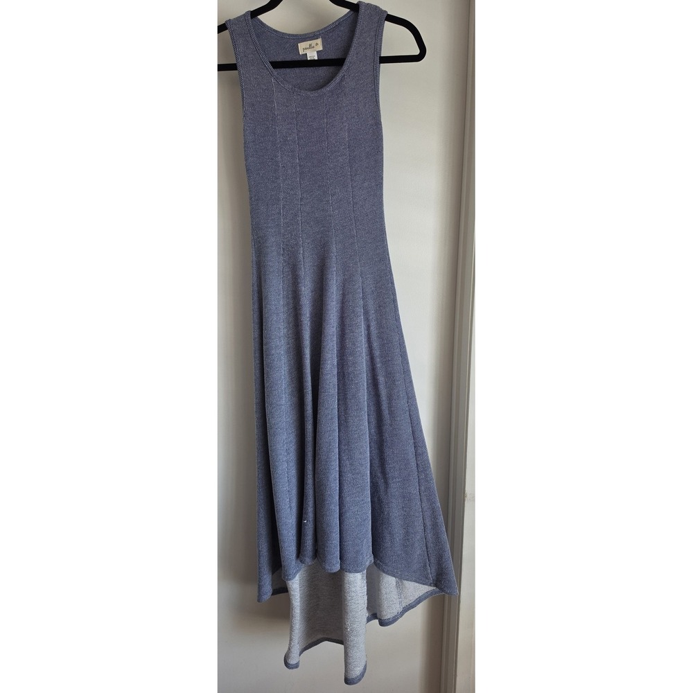 Puella Blue Sleeveless Maxi Dress XS Solid Casual Sundress Gown